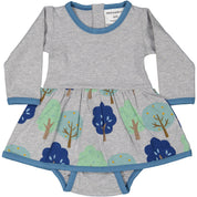 Bodykleid aus Bambus Baum Grau