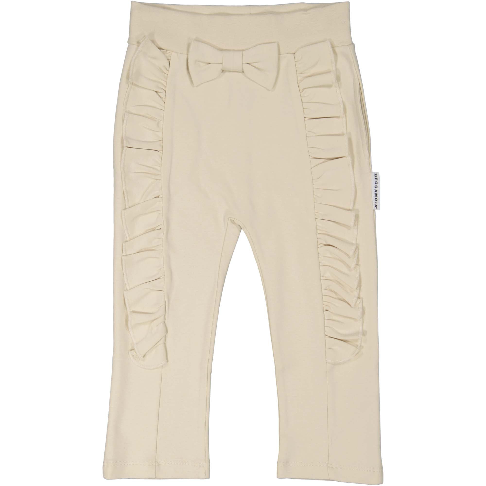 Hose mit Volant Beige
