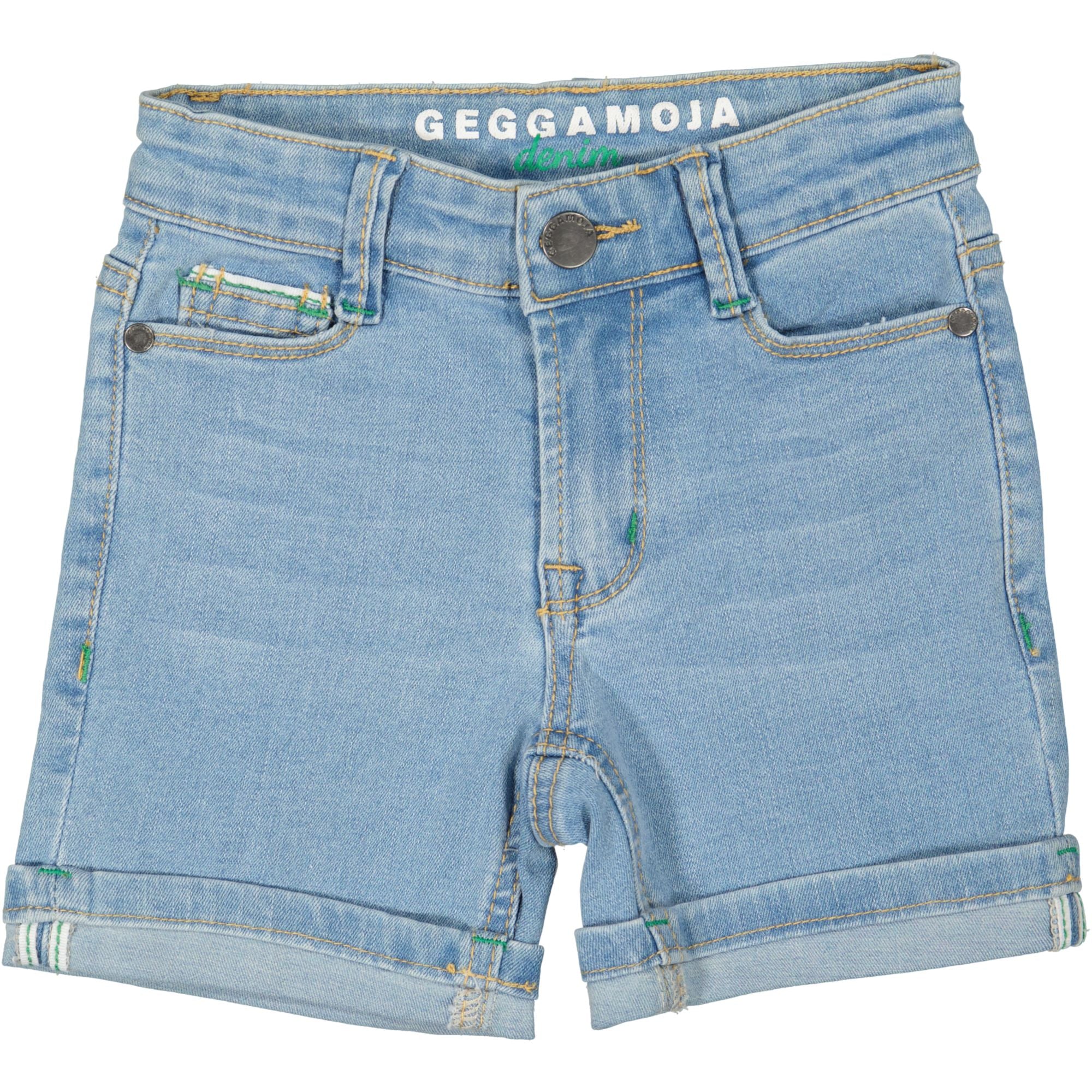 Unisex 5-lommers jeansshorts lys blå