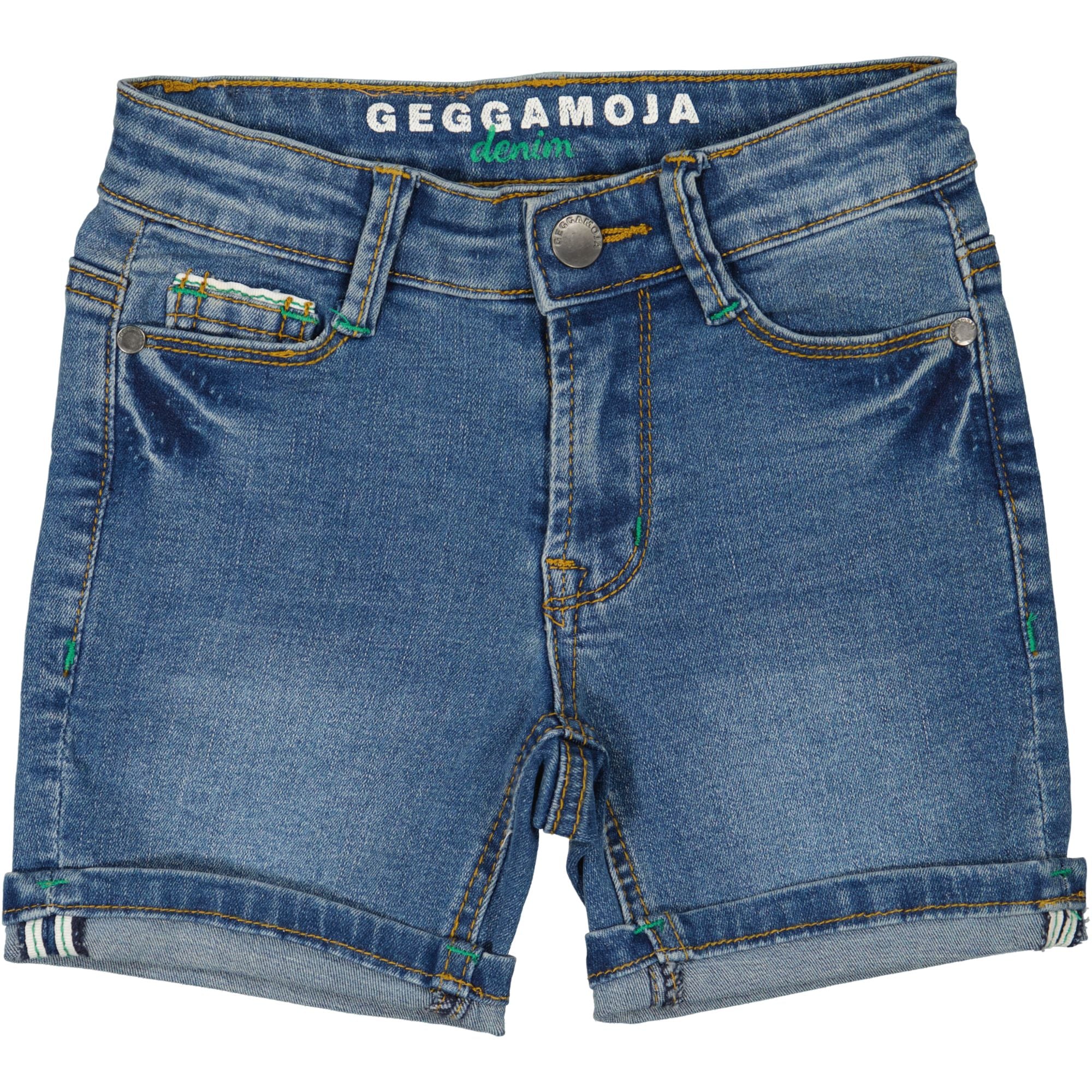 Unisex 5-lommers jeansshorts blå