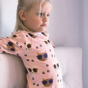 Pyjamas todelt Bambus Cool Cats Rosa