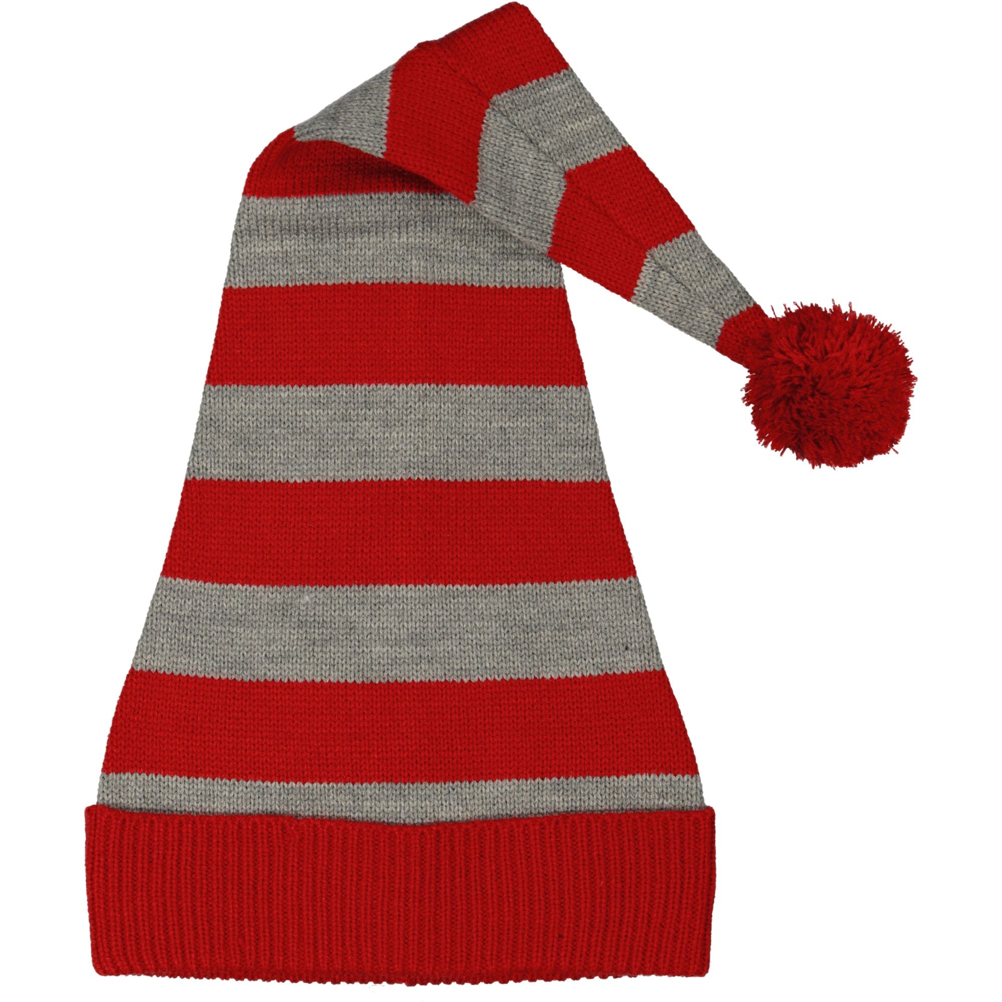 Christmas hat striped Red/Gray Geggamoja