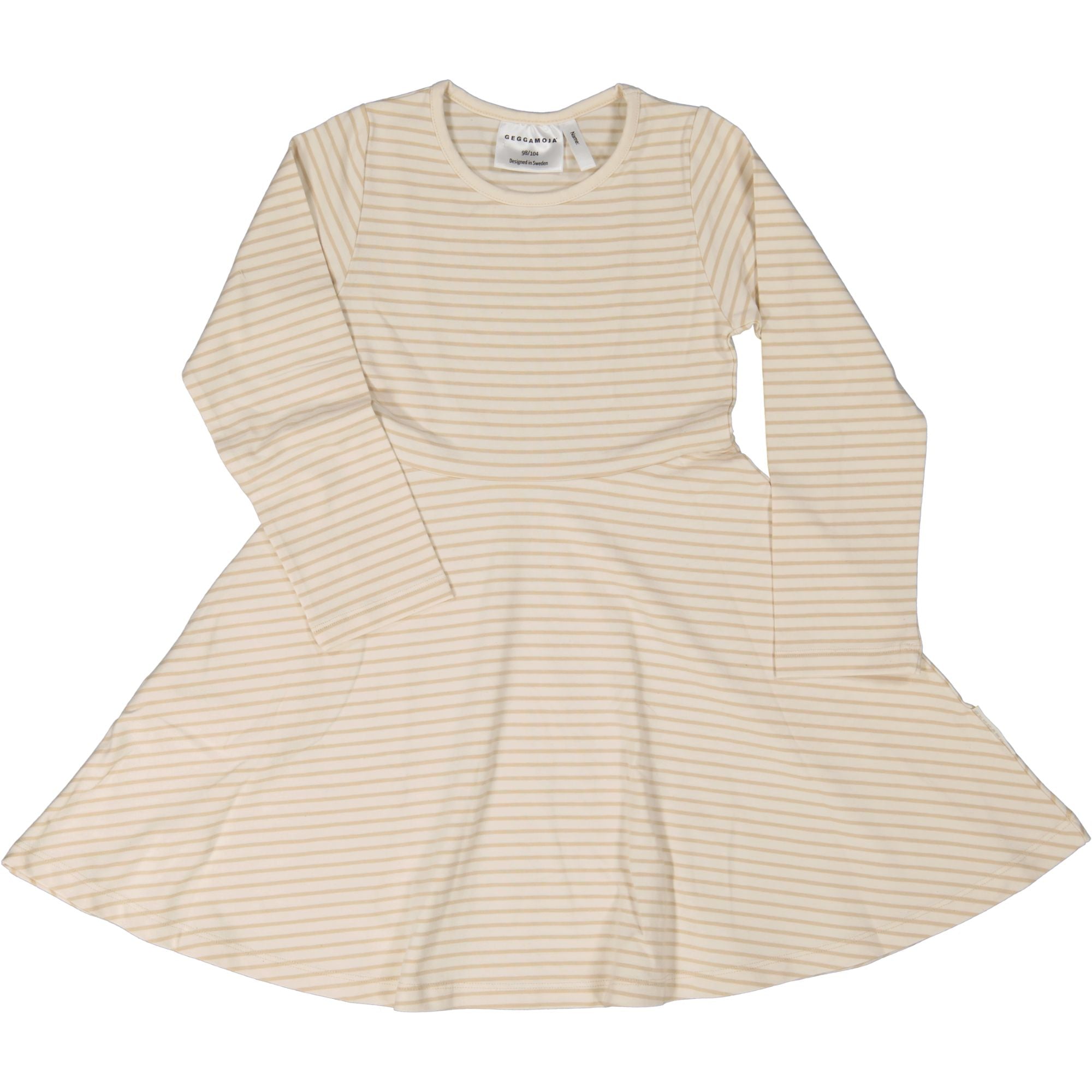 Wickelkleid Bambus Klassisch Weiß/Beige