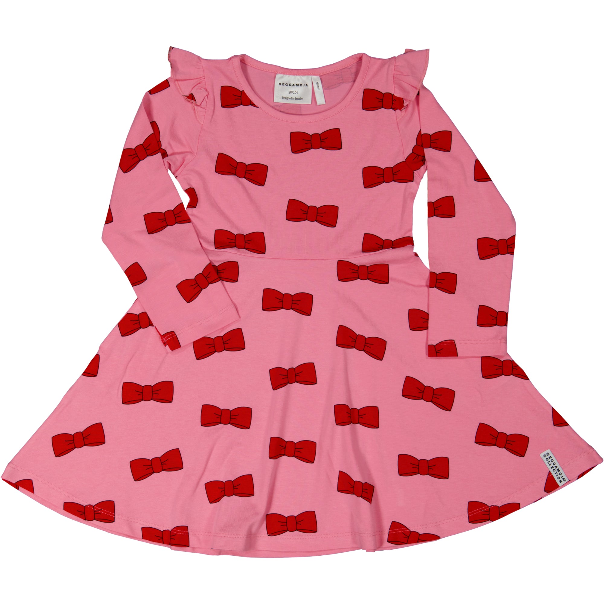 Drehkleid Bambus Schleife Rosa