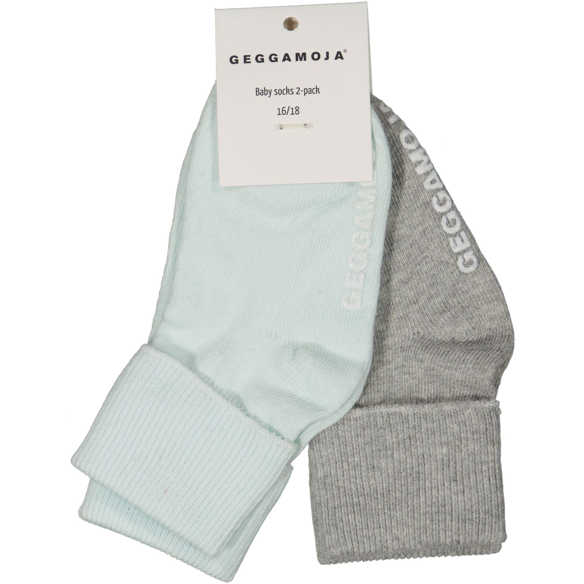 Babystrümpfe Zweierpack Grau/Grün