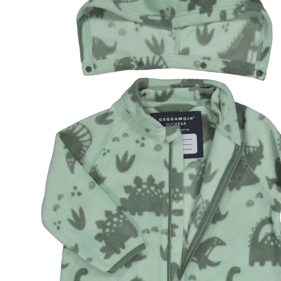 Fleeceoverall Dino Grønn