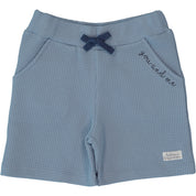 Shorts Vaffel Støvet Blå