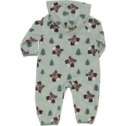 Fleece overall Racoon Green