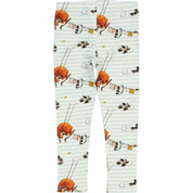 Leggings Mamma Mu und Kråkan Mint/Weiß