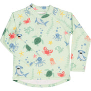 UV-Shirt langarm Meerestiere Blau