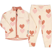 Fleeceset Herzen Rosa