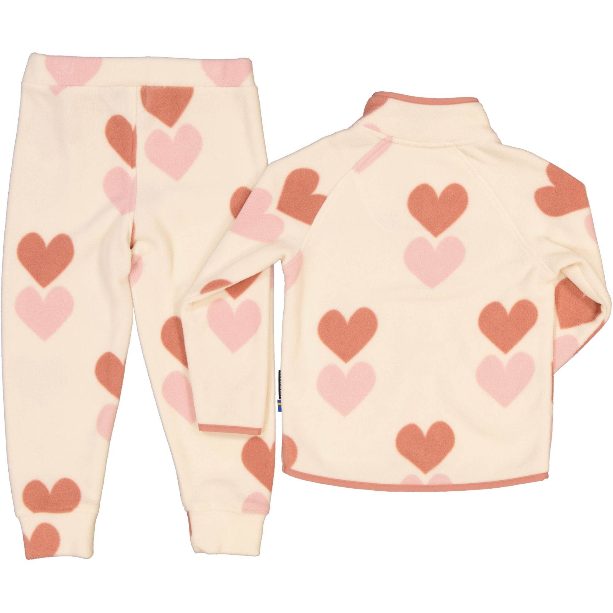 Fleeceset Herzen Rosa