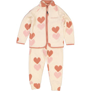 Fleeceset Herzen Rosa