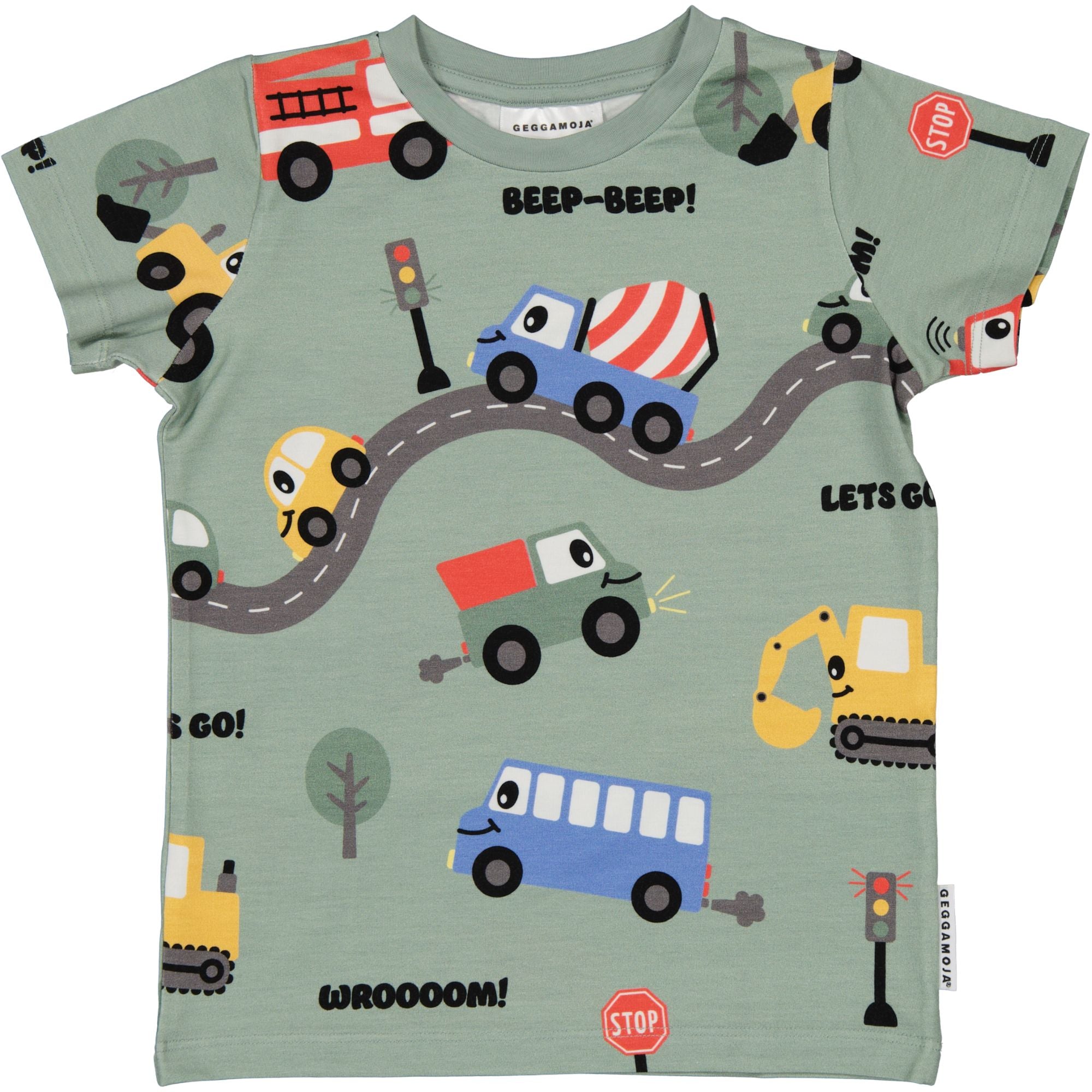 T-Shirt Bambus Traktor Grün