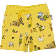 Collegeshorts Gubben og Katten Gul
