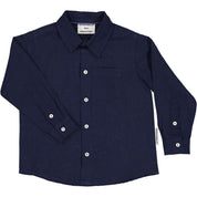 Linneskjorte lang arm Navy