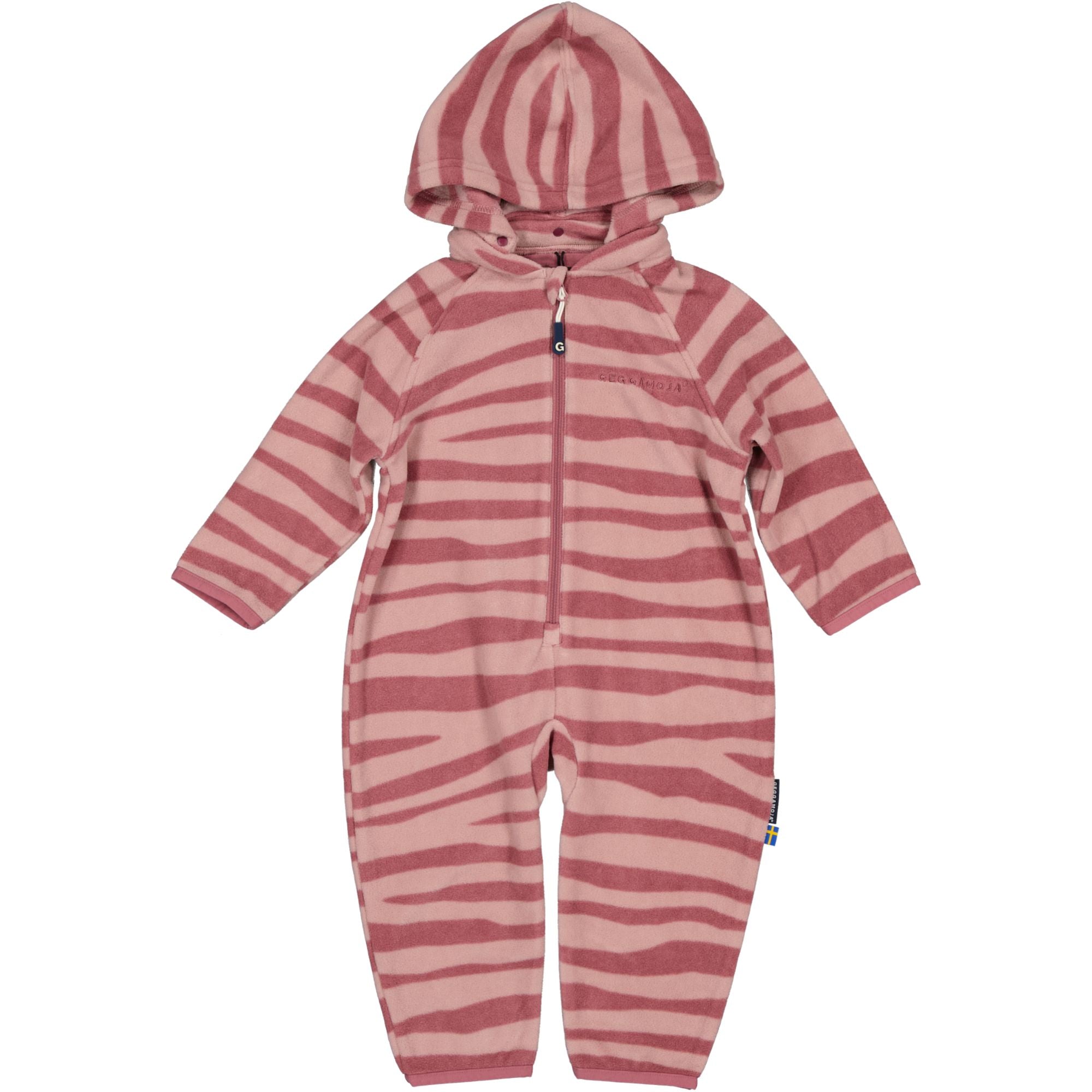 Fleeceoverall Sebra Plomme