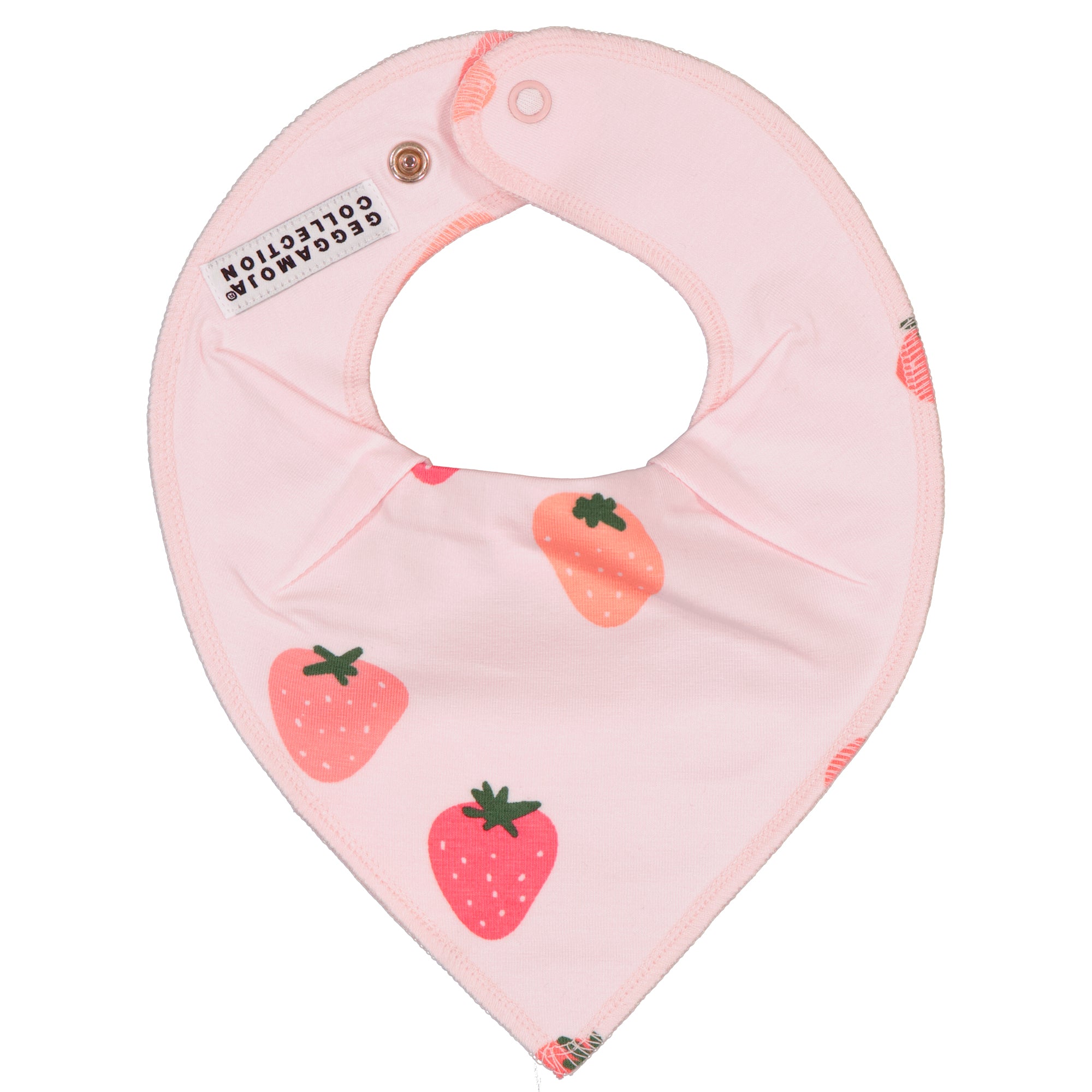 Spucktuch Bambus Erdbeere – wasserdicht, weich und verstellbar
