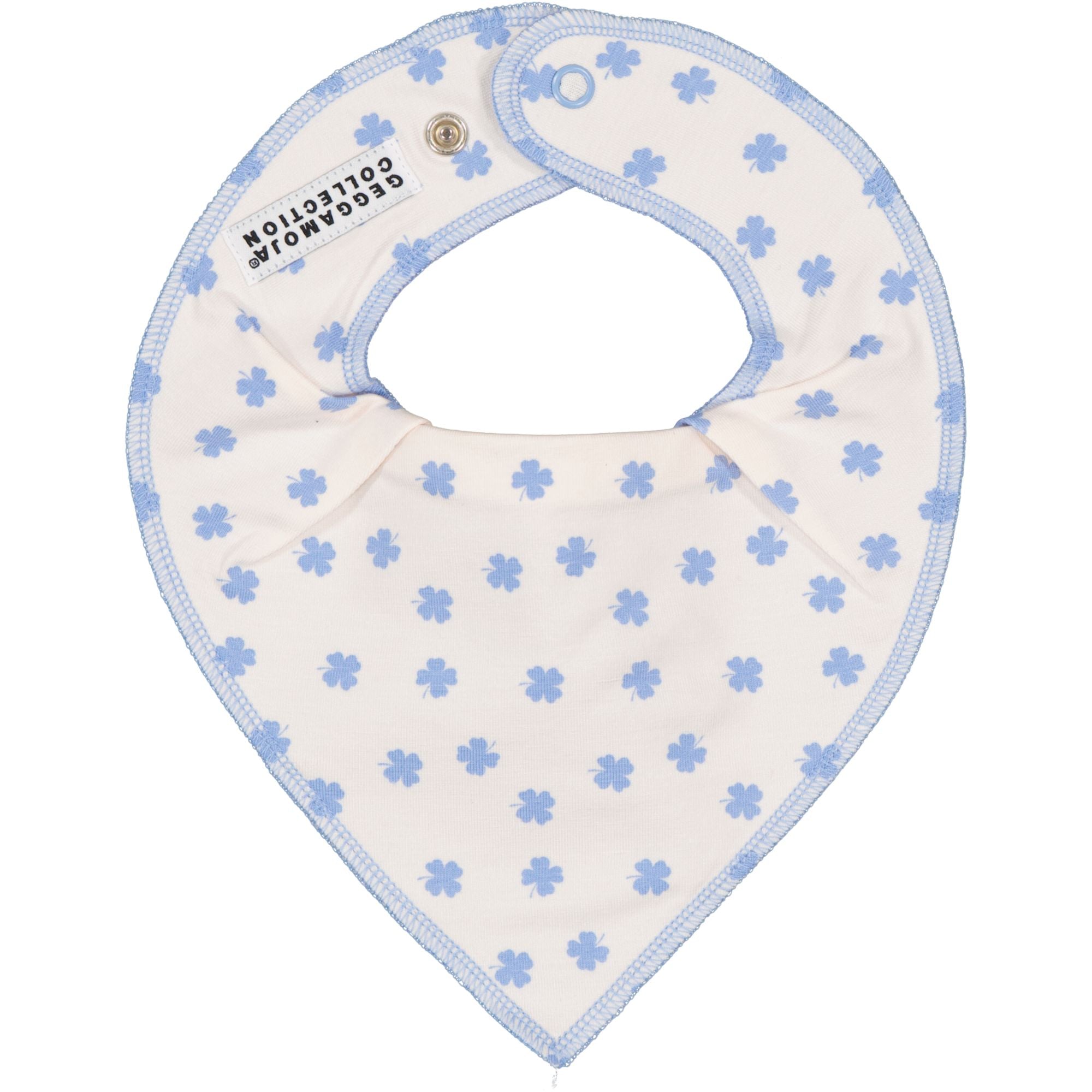 Spucktuch Bambus Kleeblatt Blau – wasserdichte Membran