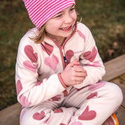 Fleeceset Herzen Rosa