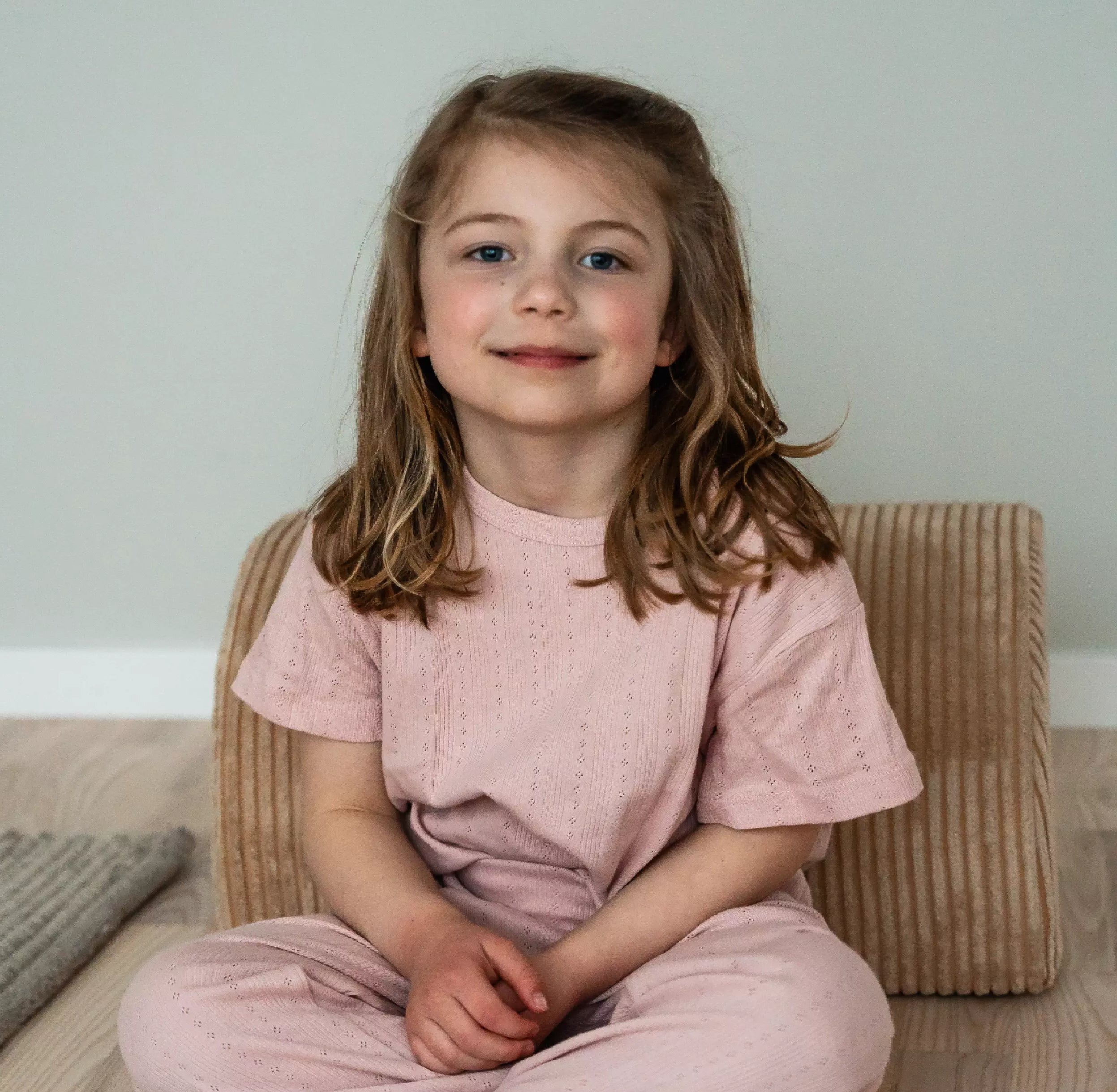 T-skjorte Pointelle Rosa Rose