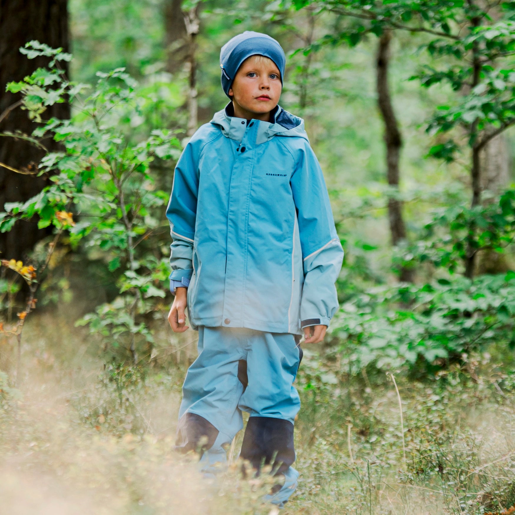 High light blue overalls