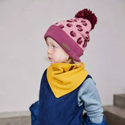 Knitted hat Pink Leo