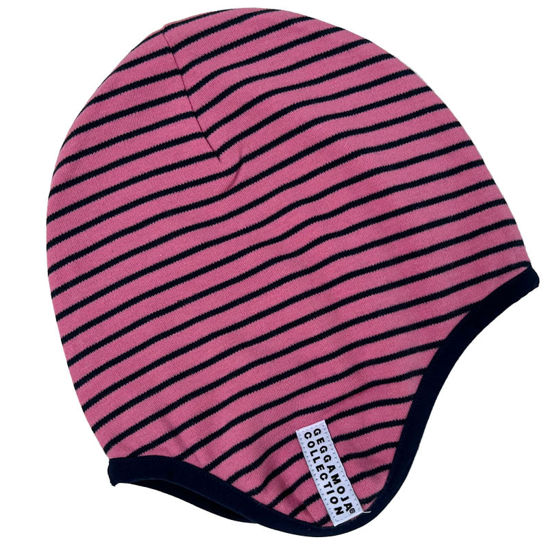 Helm-Mütze Fleecegefüttert Rosa/marineblau