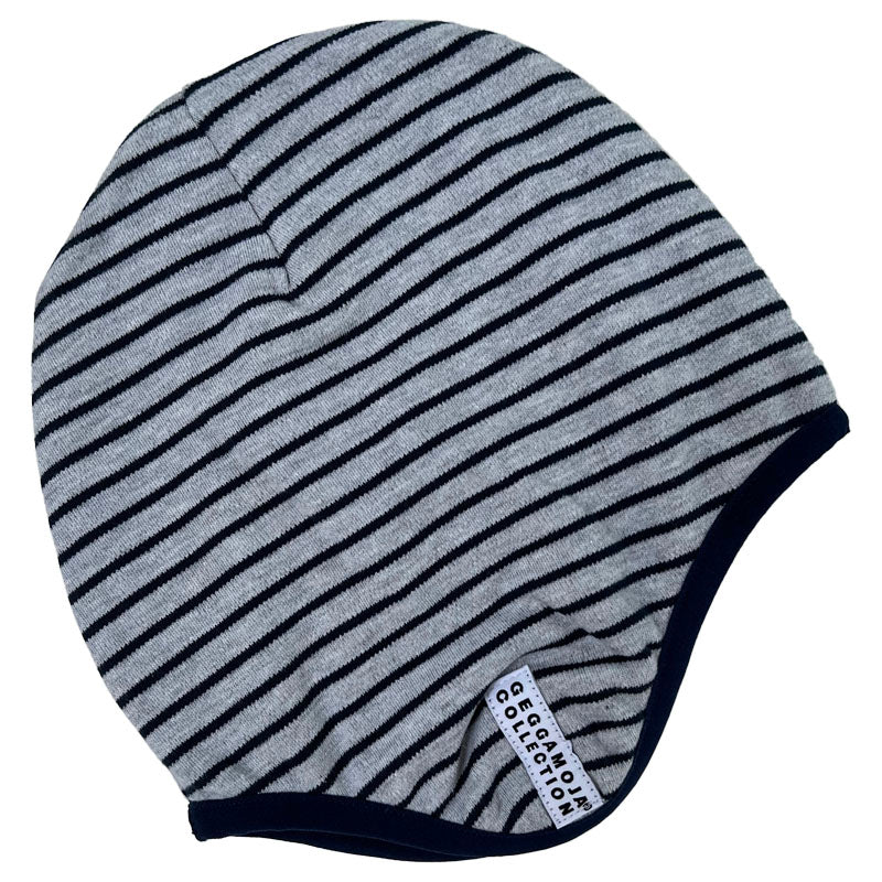 Helm-Mütze Fleecegefüttert Grau/marineblau