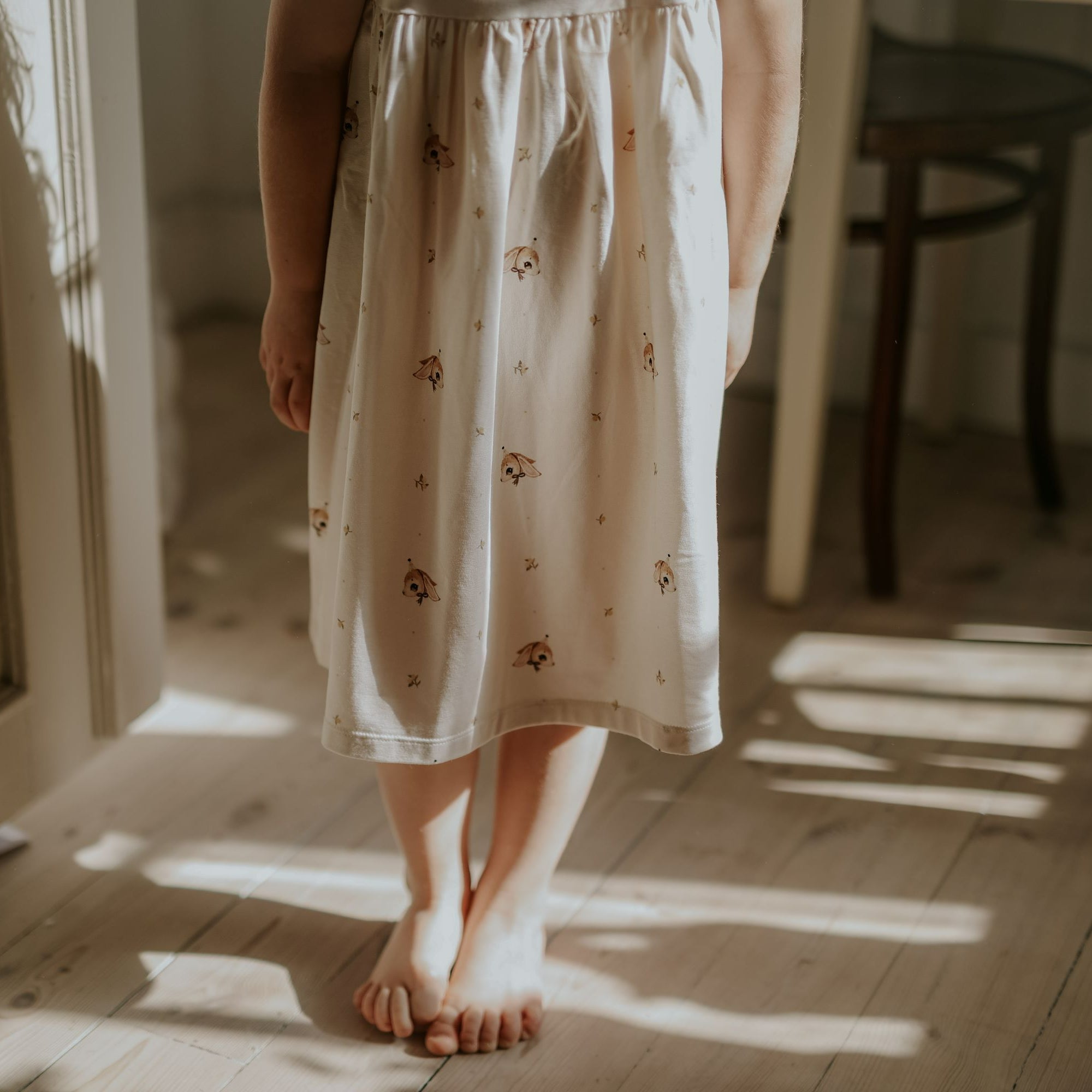 Bambu Kleid mit Volant Long ear