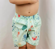 UV-Badehose Meerestier blau