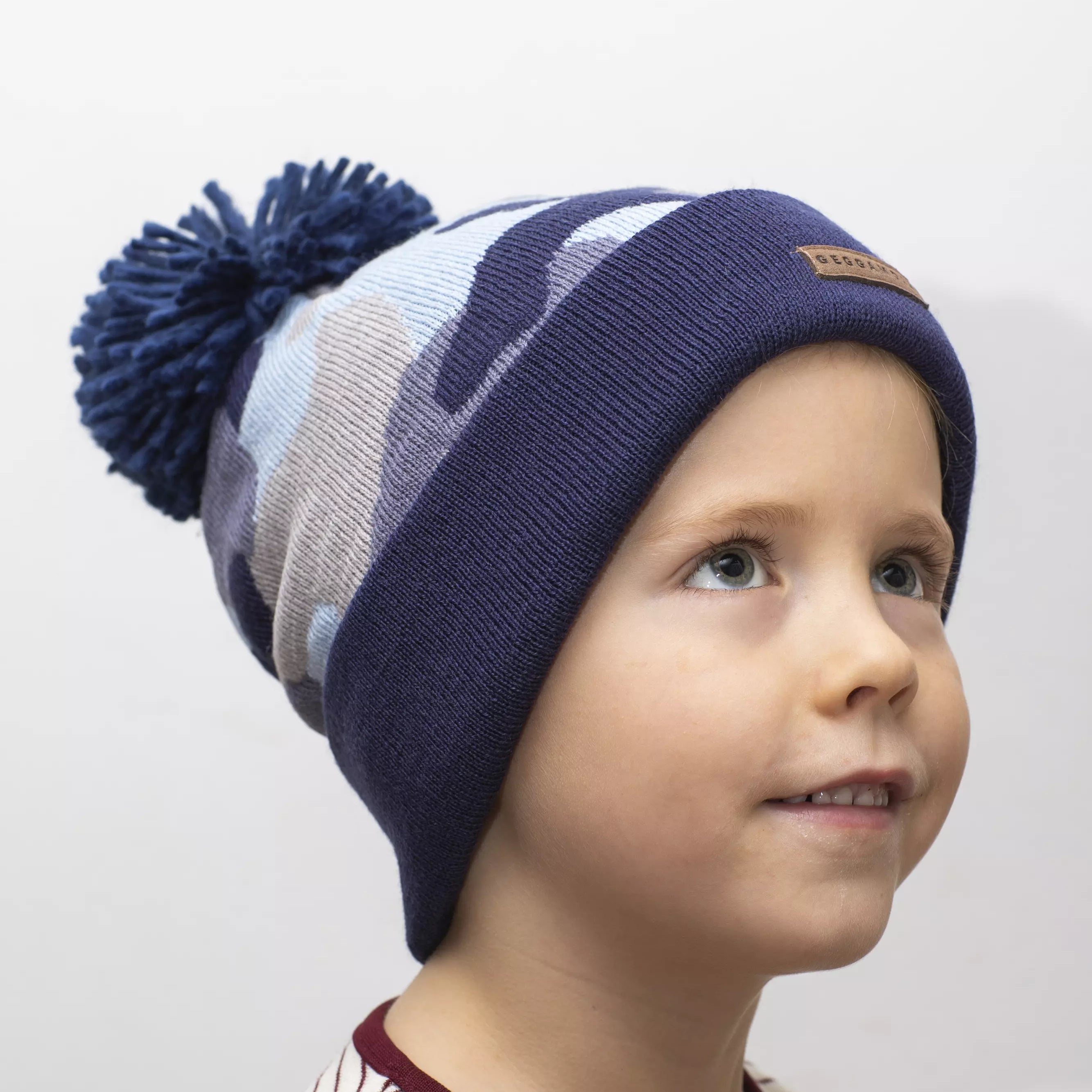 Knitted hat Blue Camo