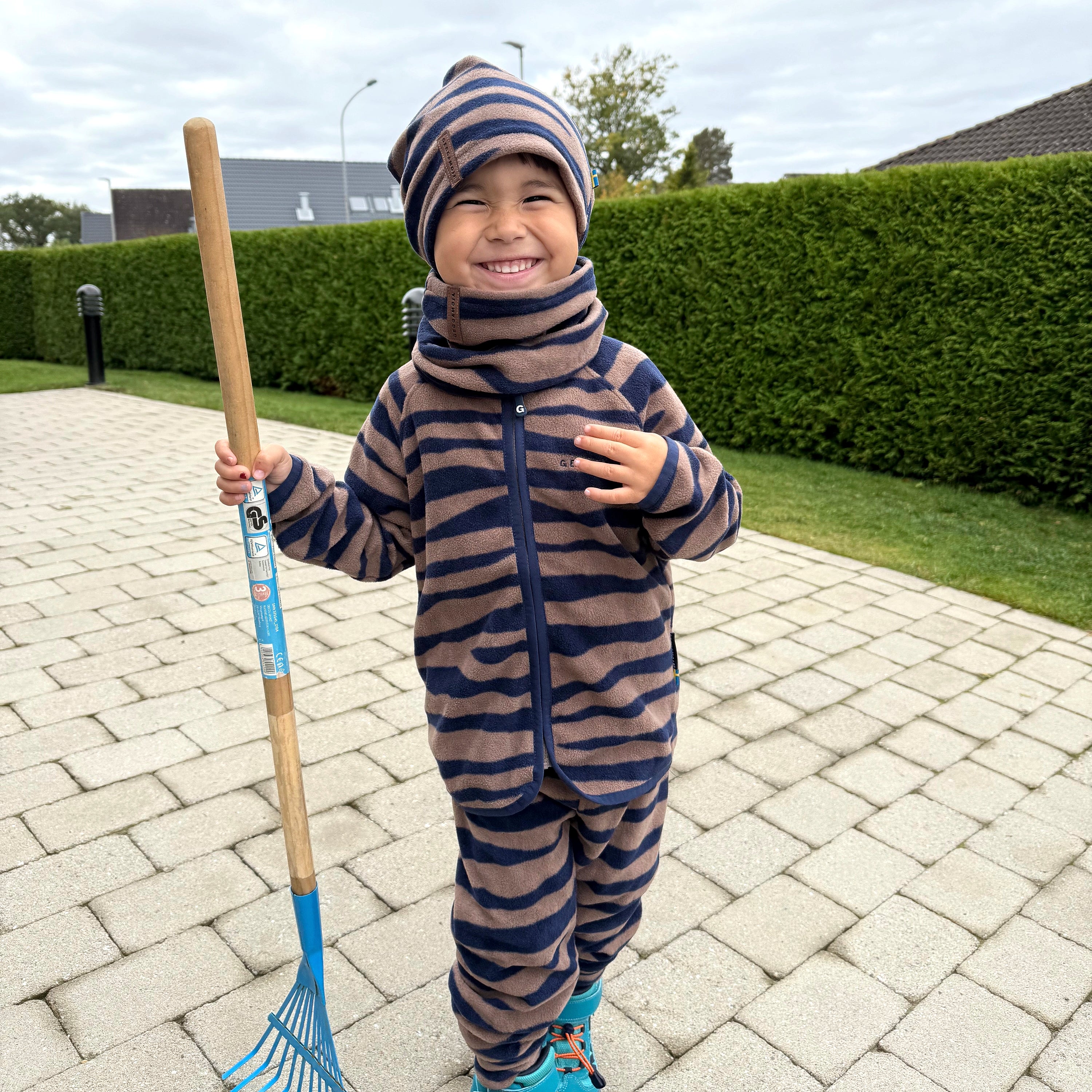 Fleece set Zebra Blue/Brown