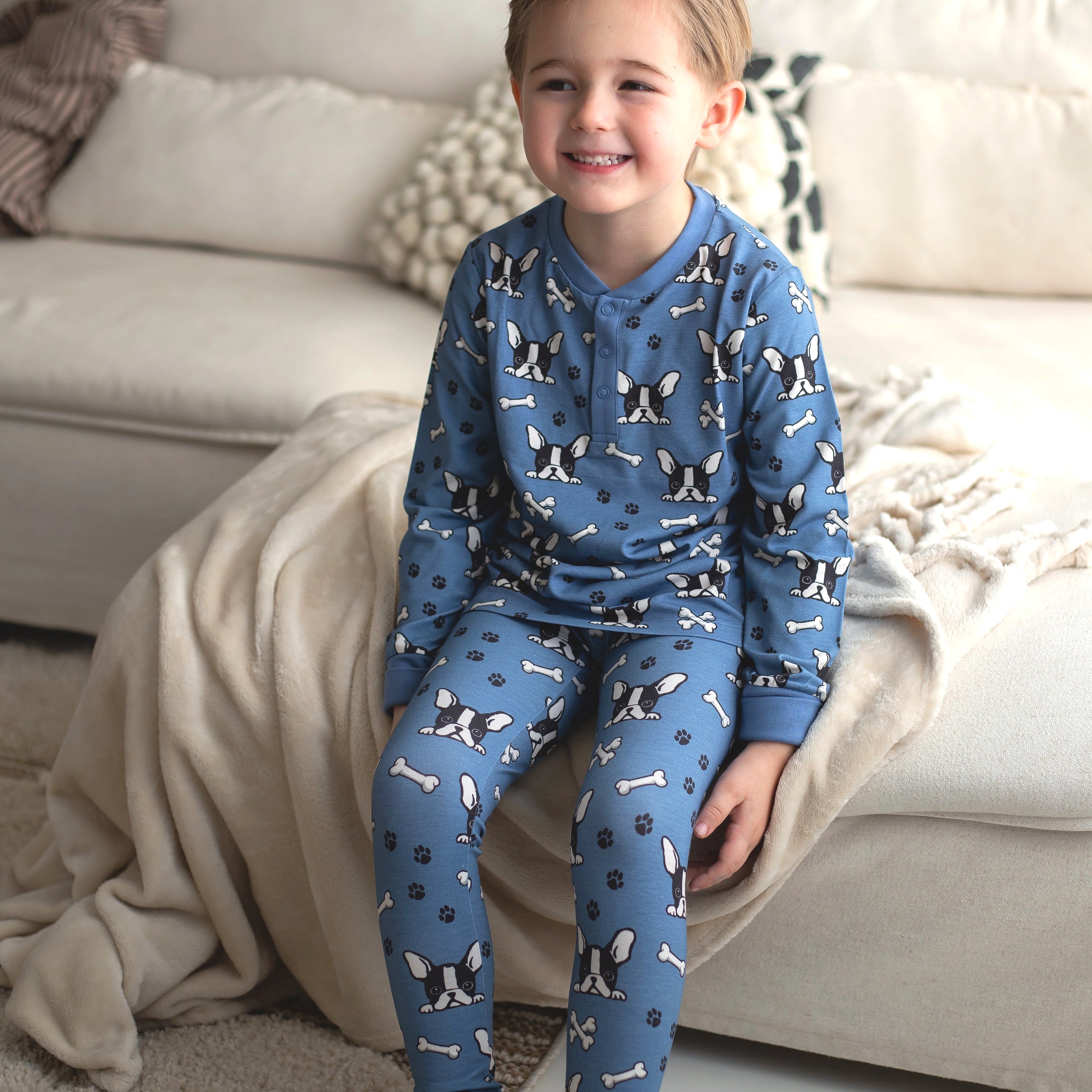 Leggings Bambus Bulldog Blå