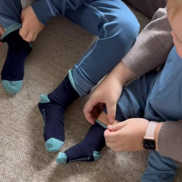 Socken Merinowolle Navy