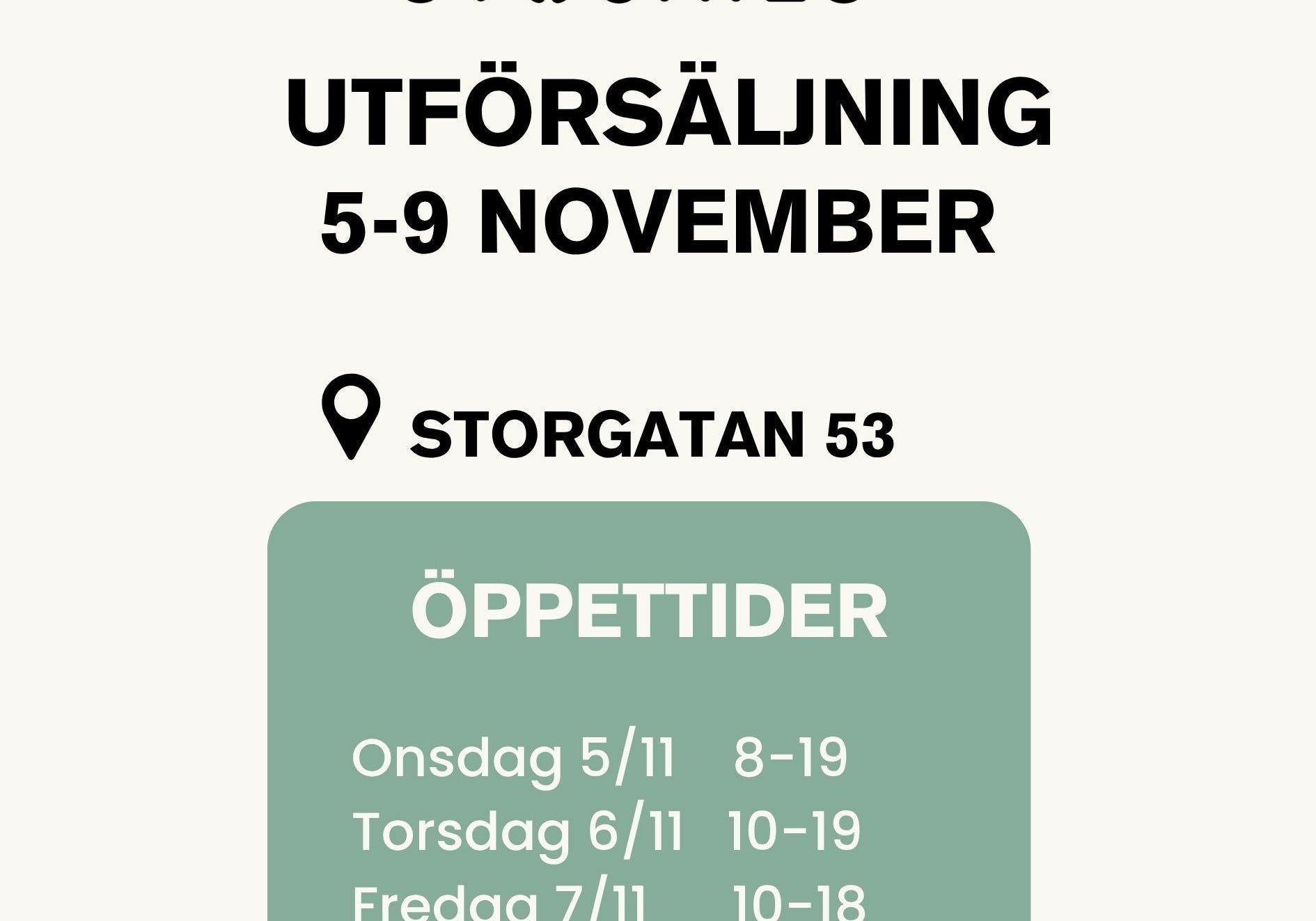 Utförsäljning Göteborg