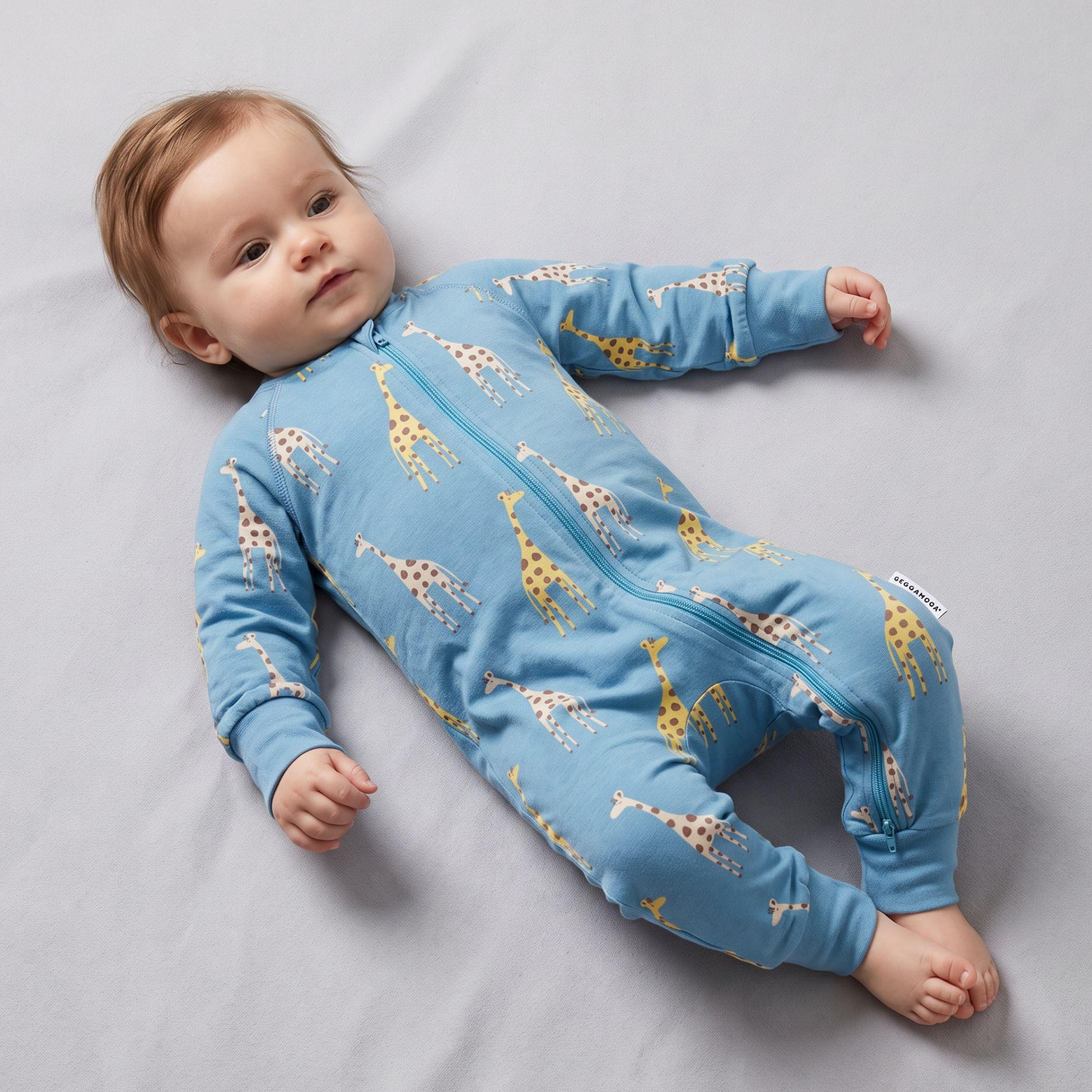 Pyjamas Bambu Blue Giraffe