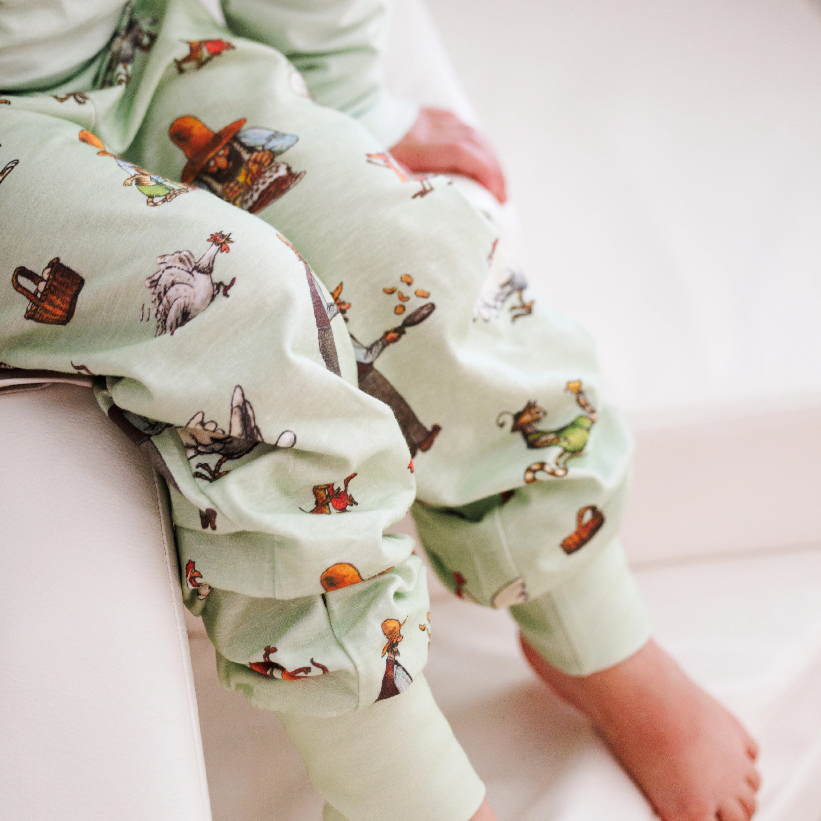 Zweiteiliger Schlafanzug Pettersson und Findus Grün