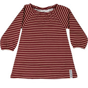 Singoallakjole vinrød og fersken