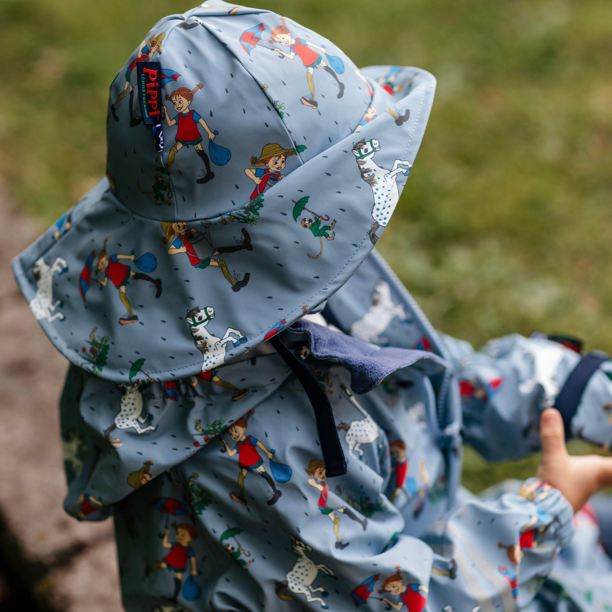 Regnhatt/Sydväst Pippi Långstrump Denimblå