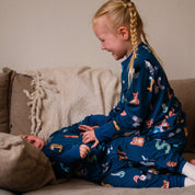 Zweiteiliger Pyjama Bambus Tierbuchstaben