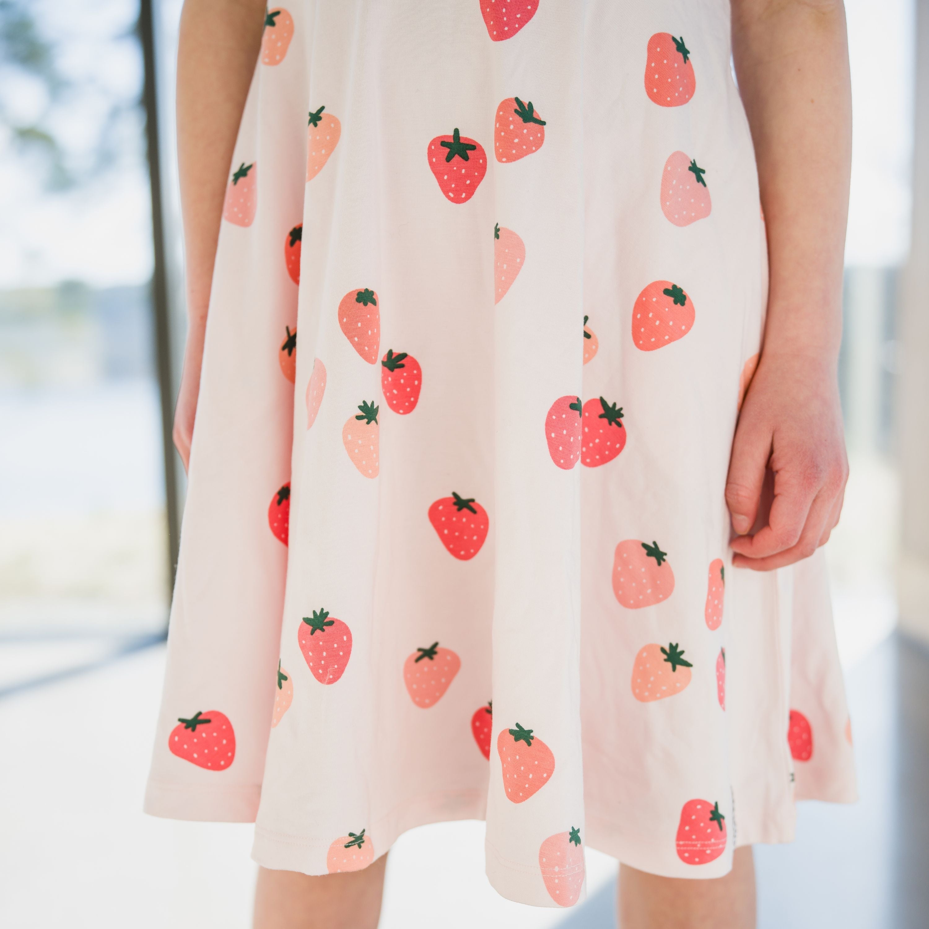 Kleid Bambus Erdbeere