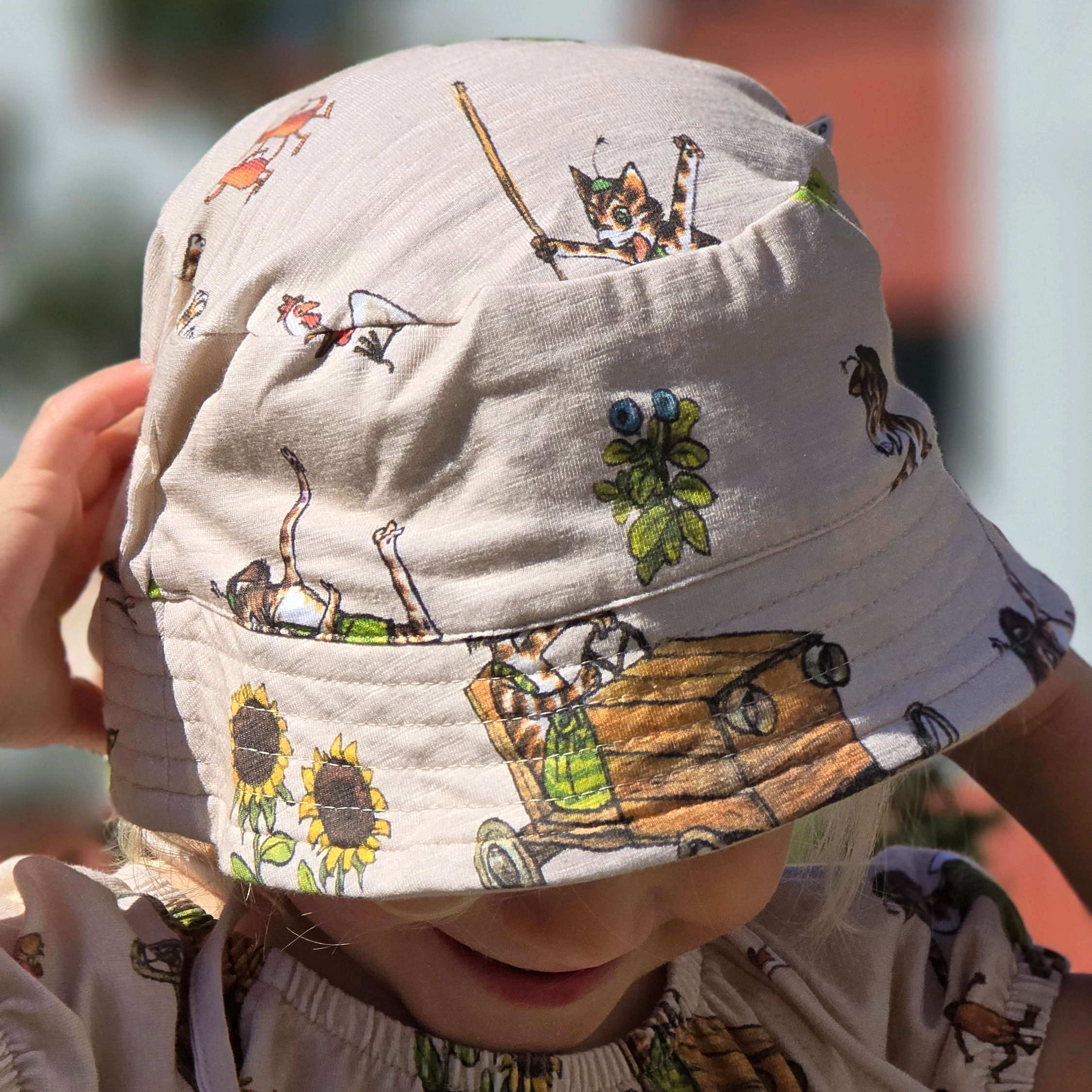 Sonnenschutzhut Pettersson und Findus Beige