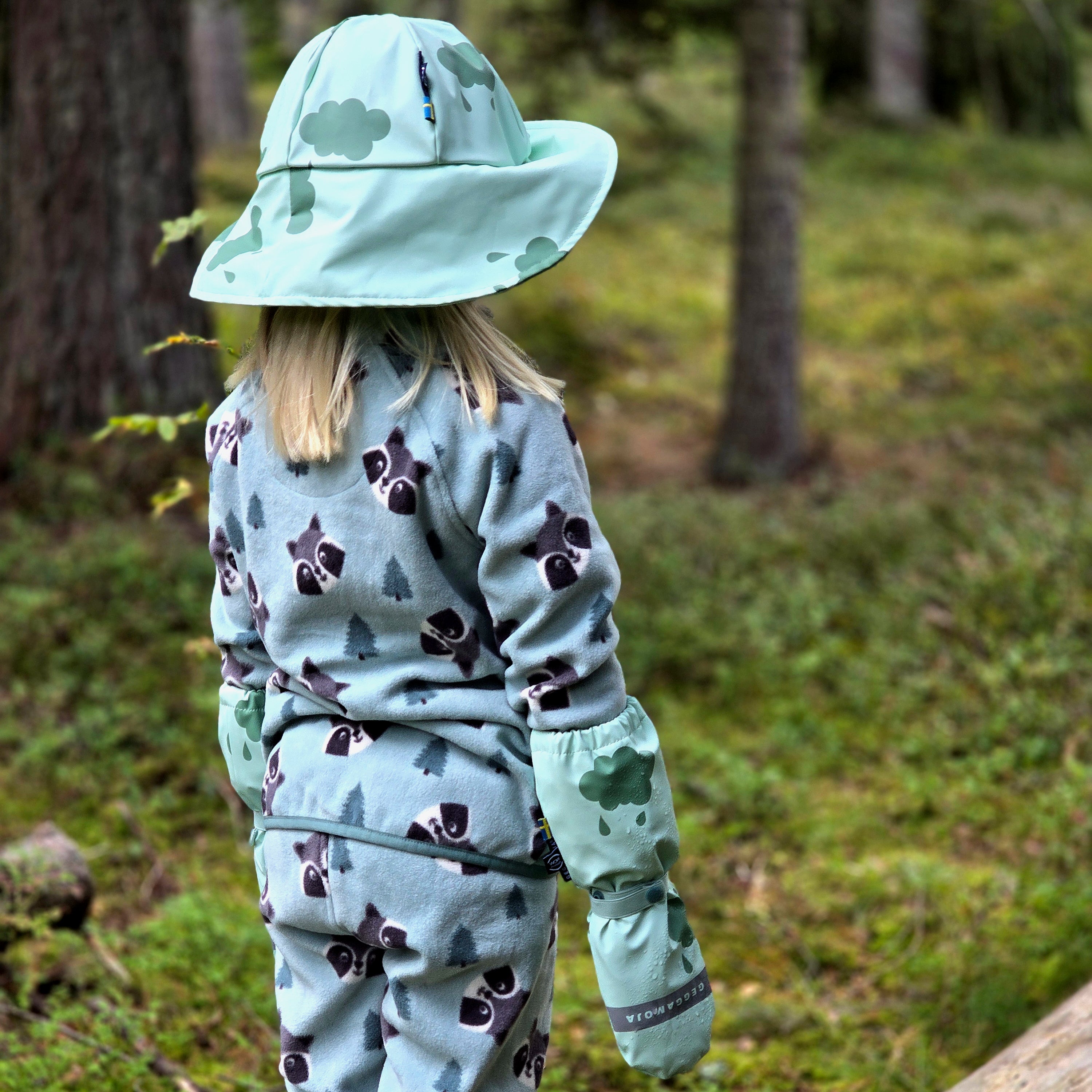 Sydväst /Regnhatt fodrad Moln Mint