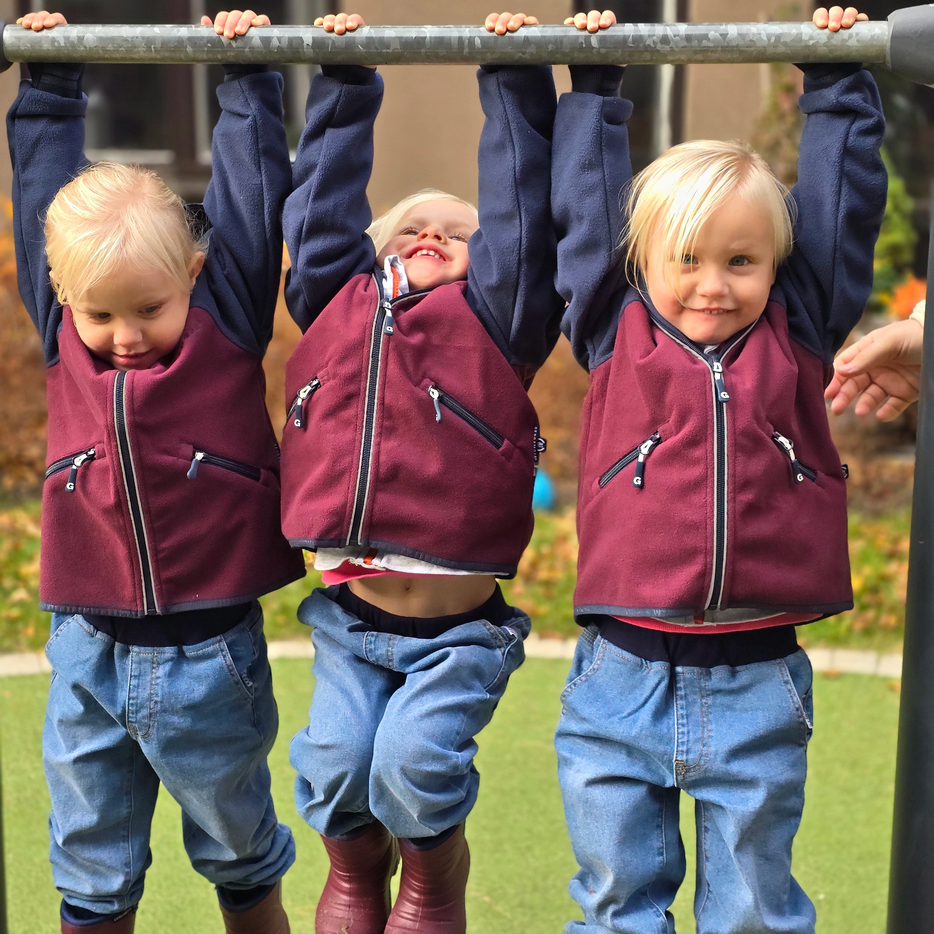 Vindfleecejakke Burgundy