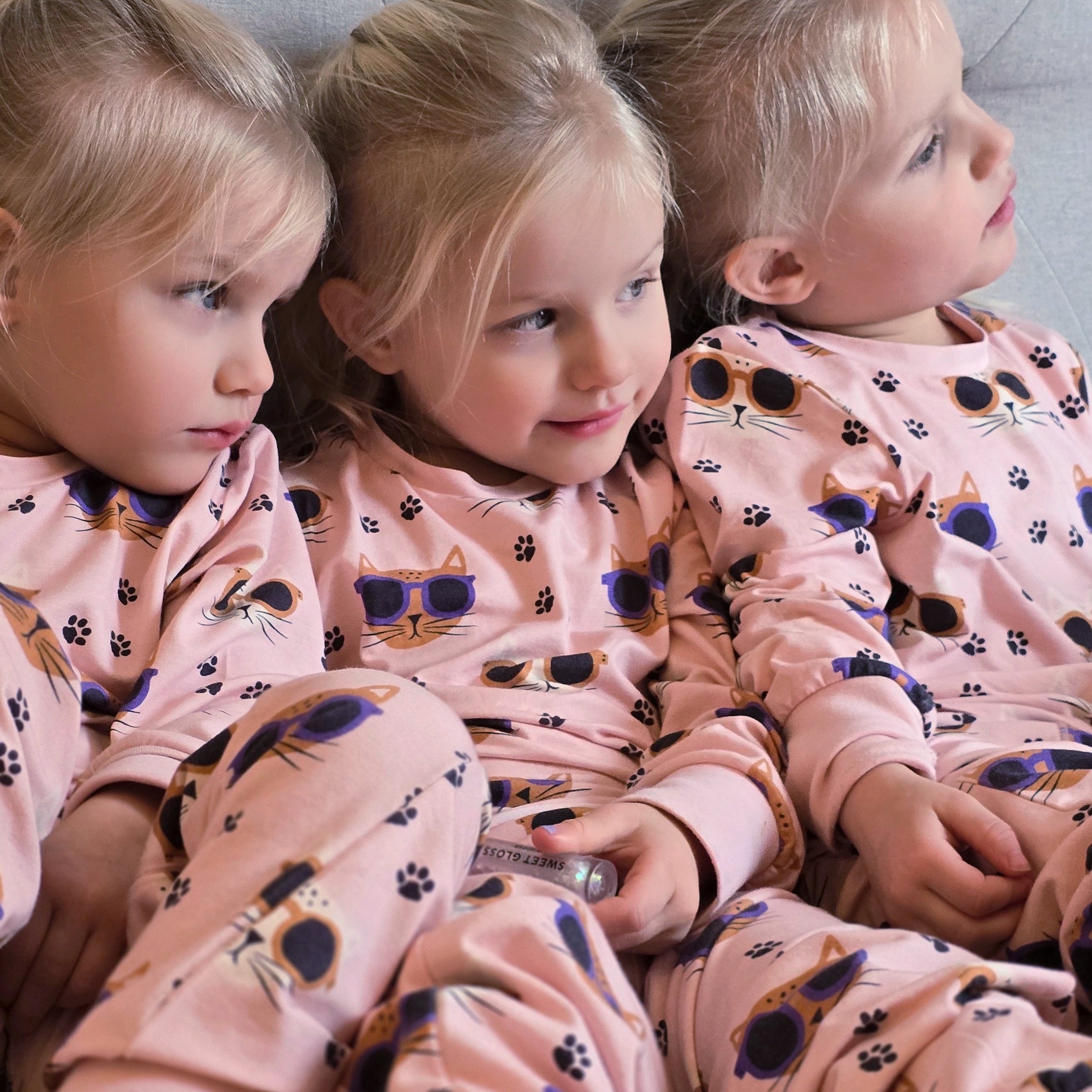 Pyjamas tvådelad Bambu Cool Cats Rosa