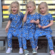 Singoallakleid Bambus Bulldog Blau