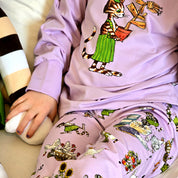 Tvådelad pyjamas Pettson och Findus Lila