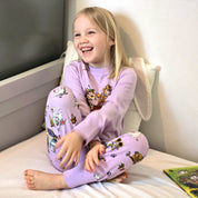 Tvådelad pyjamas Pettson och Findus Lila