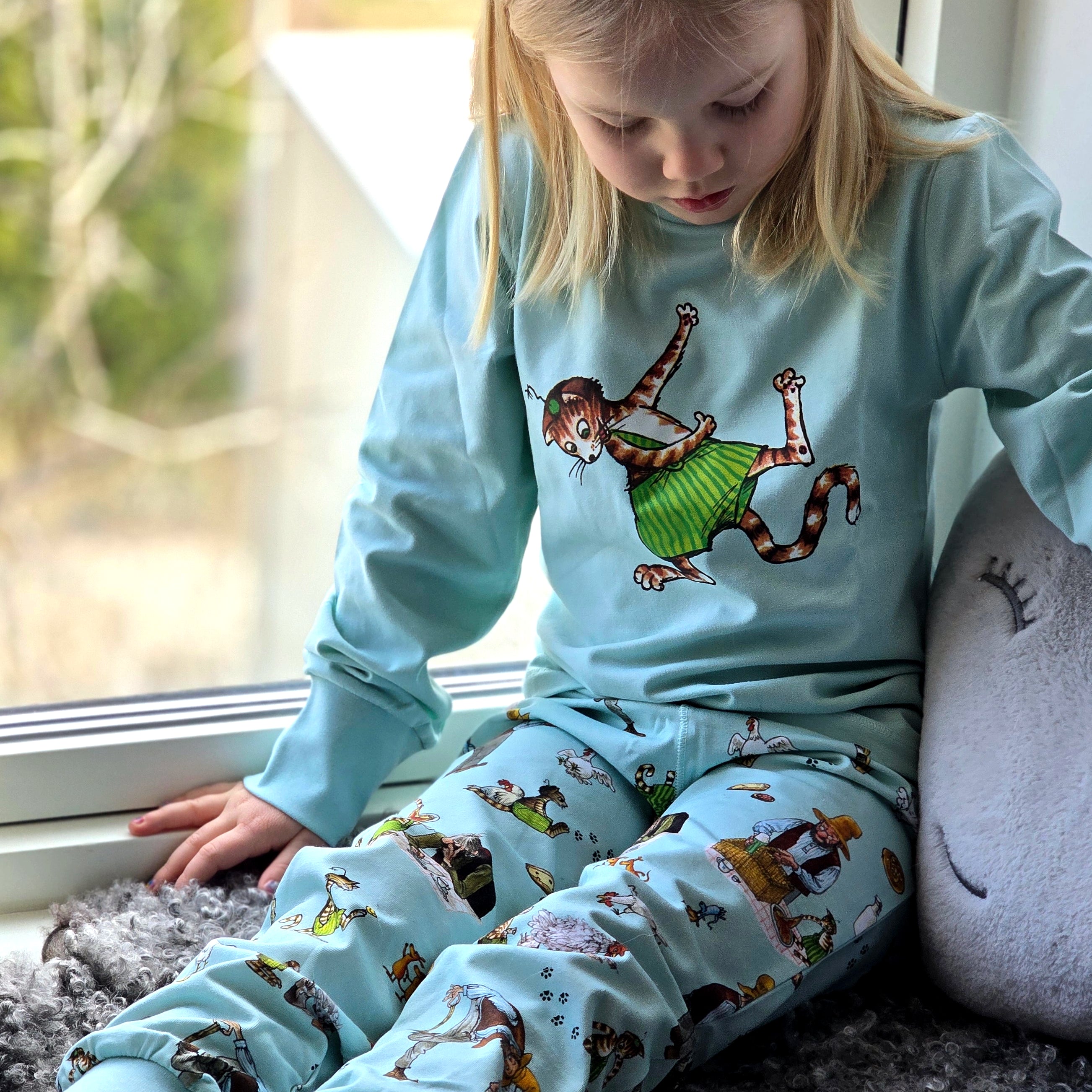 Tvådelad pyjamas Pettson och Findus Mint